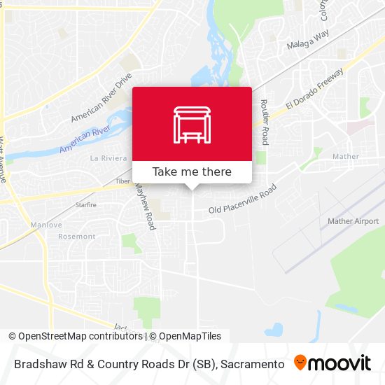 Mapa de Bradshaw Rd & Country Roads Dr (SB)