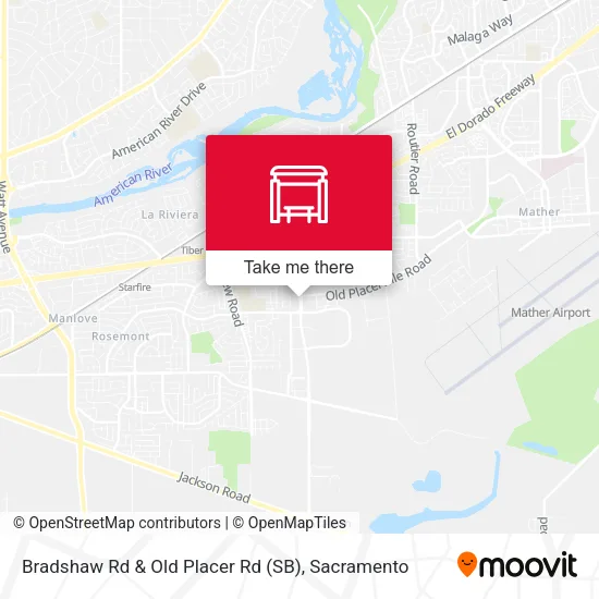 Mapa de Bradshaw Rd & Old Placer Rd (SB)