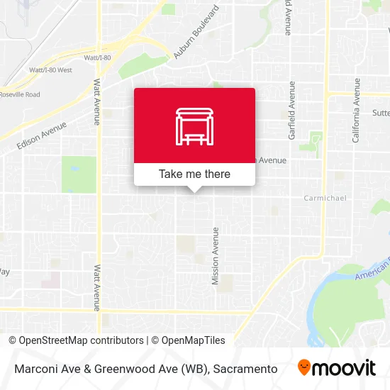 Marconi Ave & Greenwood Ave (WB) map