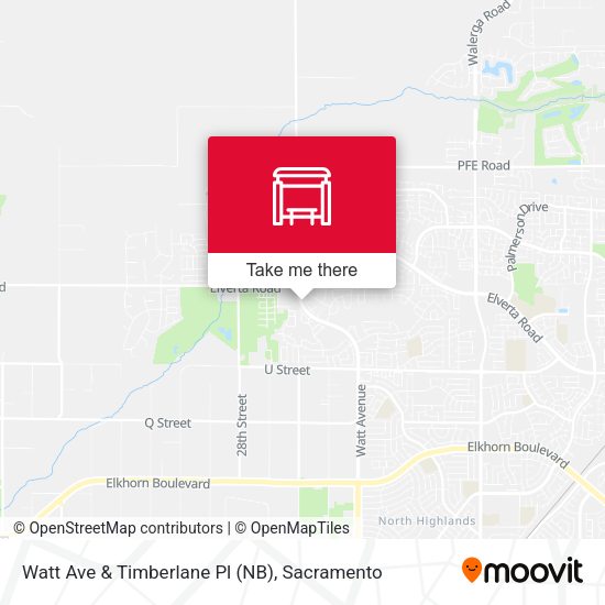 Watt Ave & Timberlane Pl (NB) map