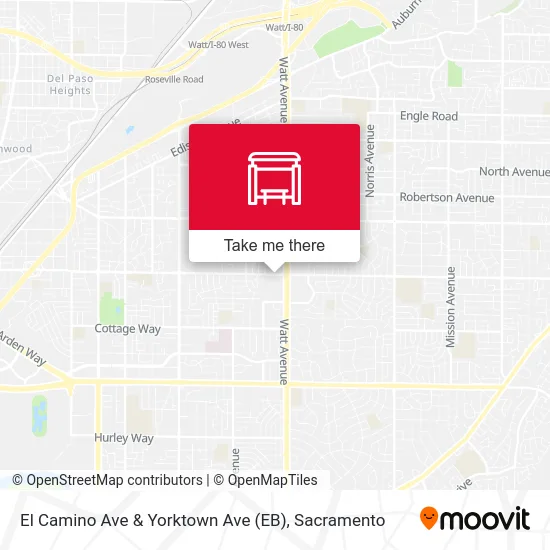 El Camino Ave & Yorktown Ave (EB) map