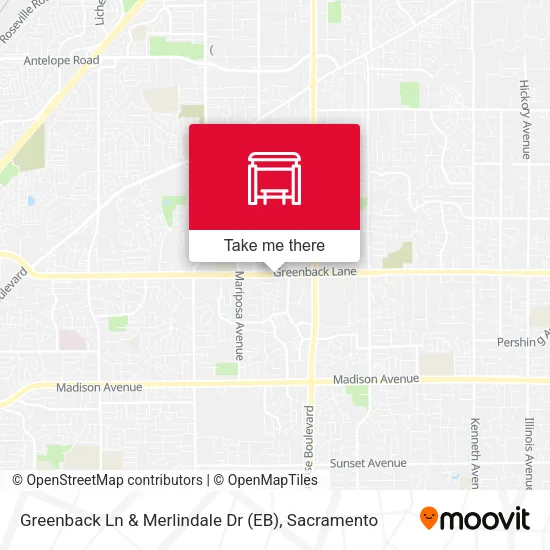 Greenback Ln & Merlindale Dr (EB) map