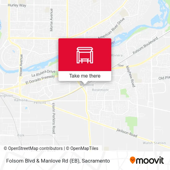 Mapa de Folsom Blvd & Manlove Rd (EB)