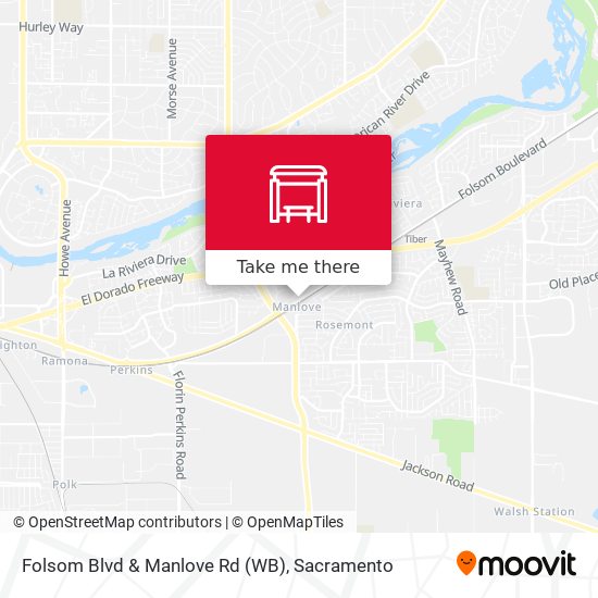 Folsom Blvd & Manlove Rd (WB) map