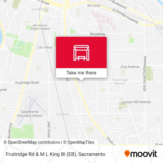 Mapa de Fruitridge Rd & M L King Bl (EB)