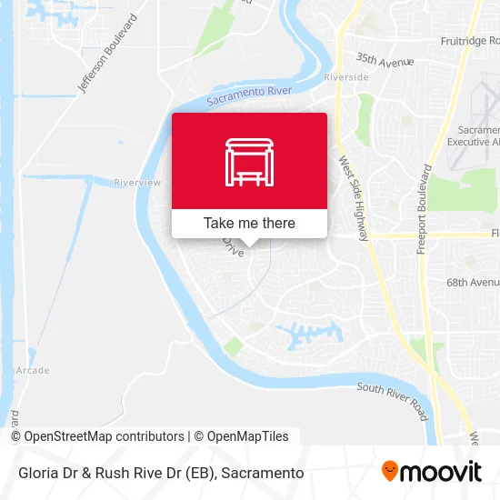Gloria Dr & Rush Rive Dr (EB) map