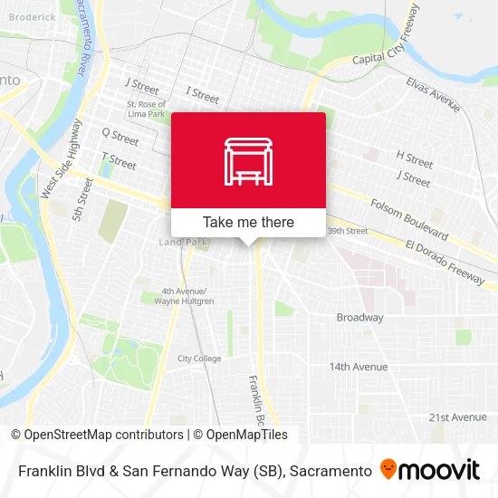 Mapa de Franklin Blvd & San Fernando Way (SB)