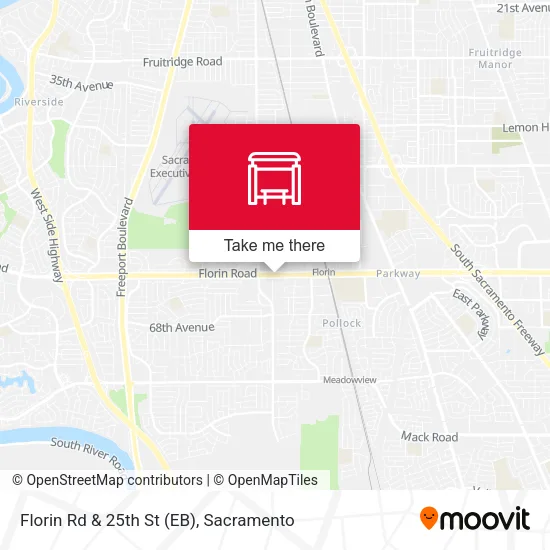 Mapa de Florin Rd & 25th St (EB)