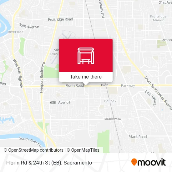 Mapa de Florin Rd & 24th St (EB)