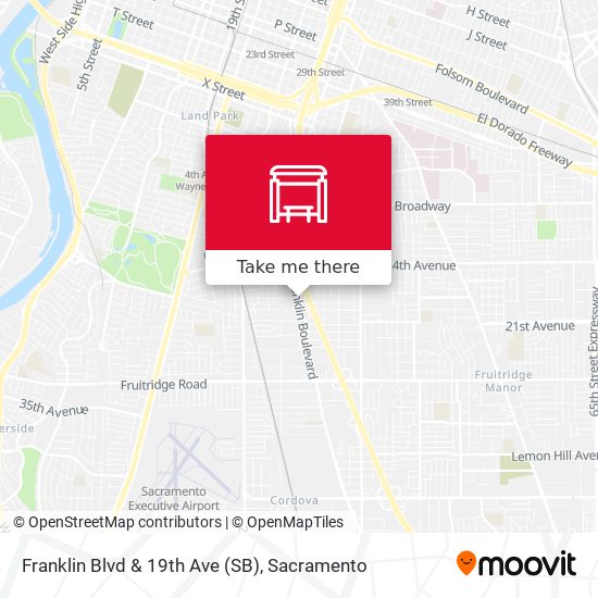 Franklin Blvd & 19th Ave (SB) map