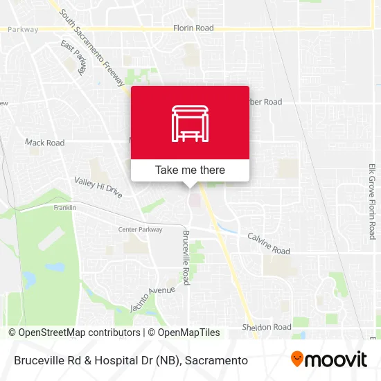 Bruceville Rd & Hospital Dr (NB) map