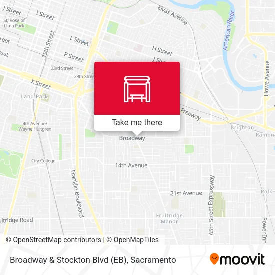 Mapa de Broadway & Stockton Blvd (EB)