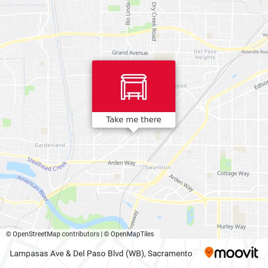 Lampasas Ave & Del Paso Blvd (WB) map