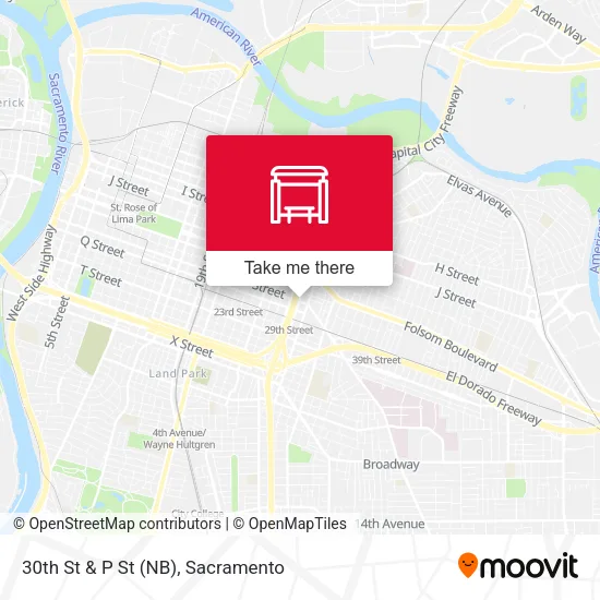 Mapa de 30th St & P St (NB)