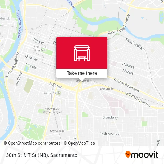 Mapa de 30th St & T St (NB)