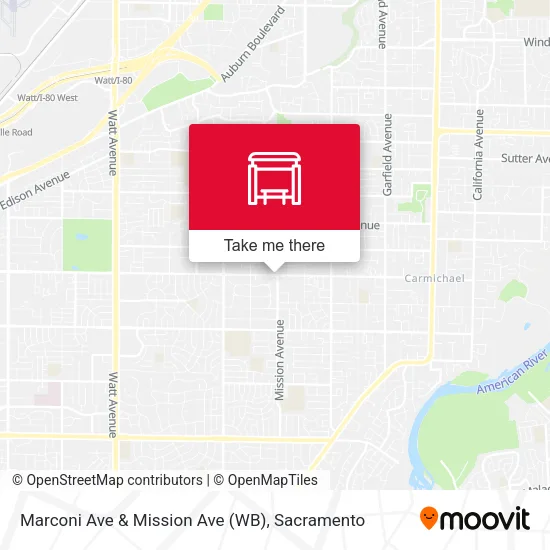 Mapa de Marconi Ave & Mission Ave (WB)