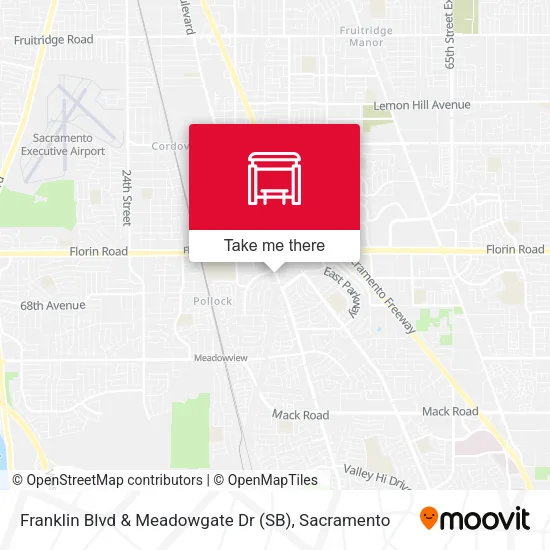 Mapa de Franklin Blvd & Meadowgate Dr (SB)
