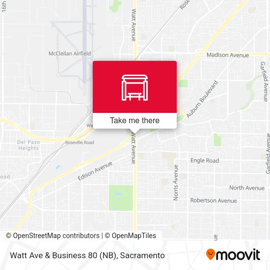 Mapa de Watt Ave & Business 80 (NB)