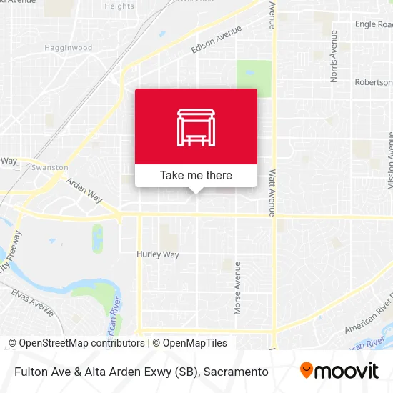 Mapa de Fulton Ave & Alta Arden Exwy (SB)