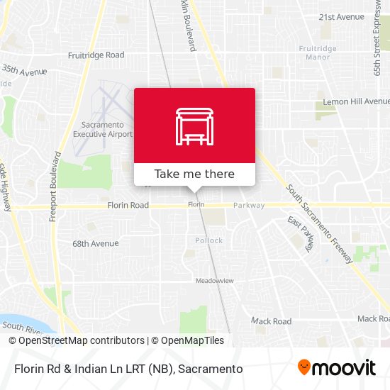 Florin Rd & Indian Ln LRT (NB) map