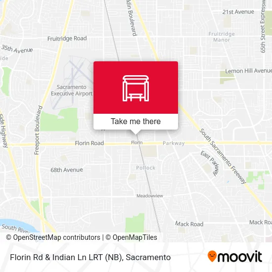 Mapa de Florin Rd & Indian Ln LRT (NB)
