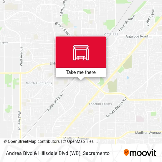 Mapa de Andrea Blvd & Hillsdale Blvd (WB)