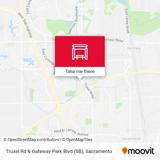 Truxel Rd & Gateway Park Blvd (SB) map