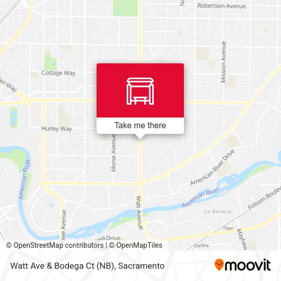 Watt Ave & Bodega Ct (NB) map