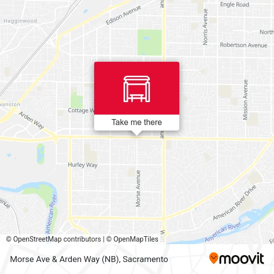 Mapa de Morse Ave & Arden Way (NB)