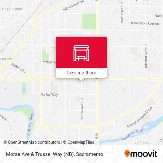 Morse Ave & Trussel Way (NB) map
