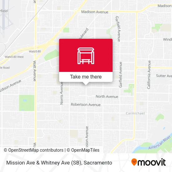 Mapa de Mission Ave & Whitney Ave (SB)