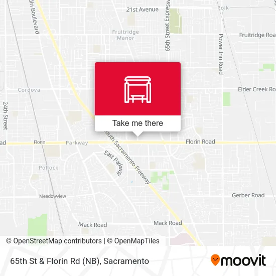 Mapa de 65th St & Florin Rd (NB)