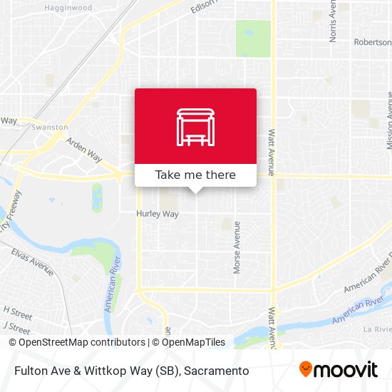 Fulton Ave & Wittkop Way (SB) map