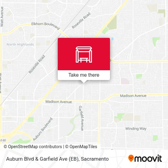 Mapa de Auburn Blvd & Garfield Ave (EB)