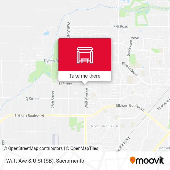 Mapa de Watt Ave & U St (SB)