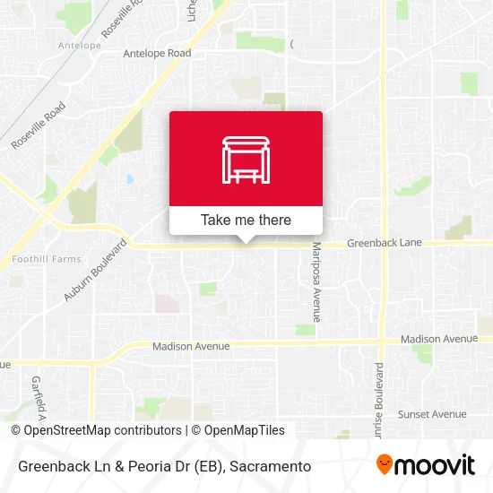 Mapa de Greenback Ln & Peoria Dr (EB)