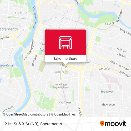 Mapa de 21st St & X St (NB)