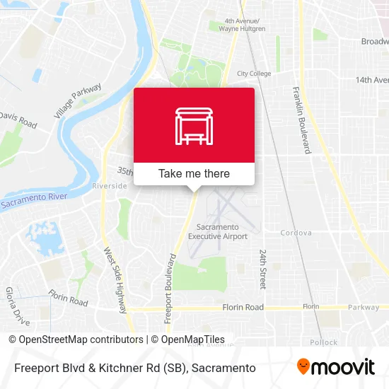 Mapa de Freeport Blvd & Kitchner Rd (SB)