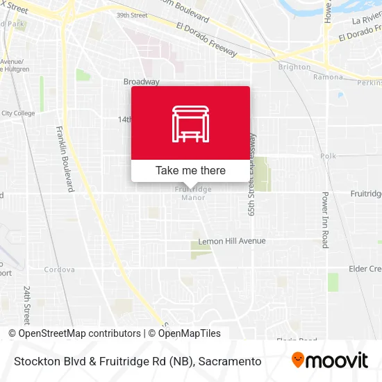 Mapa de Stockton Blvd & Fruitridge Rd (NB)