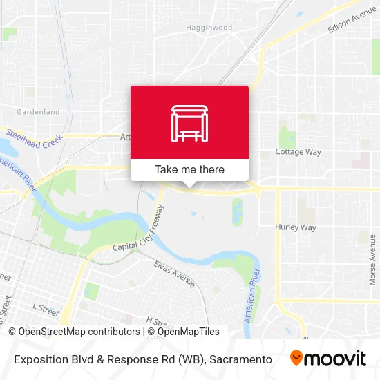 Mapa de Exposition Blvd & Response Rd (WB)
