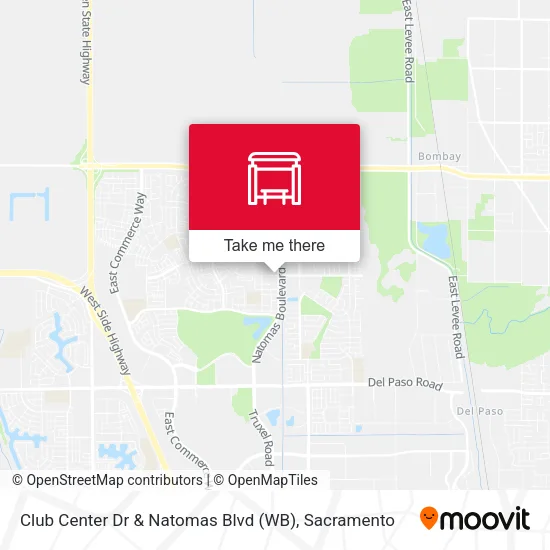 Mapa de Club Center Dr & Natomas Blvd (WB)