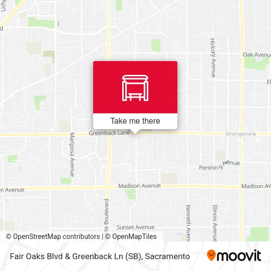 Mapa de Fair Oaks Blvd & Greenback Ln (SB)