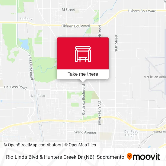Mapa de Rio Linda Blvd & Hunters Creek Dr (NB)