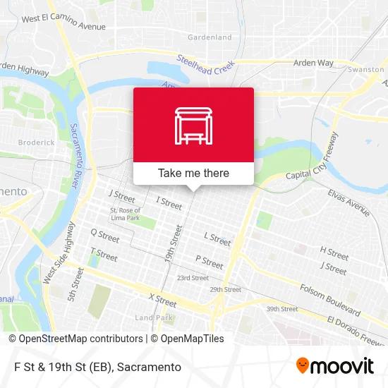 F St & 19th St (EB) map