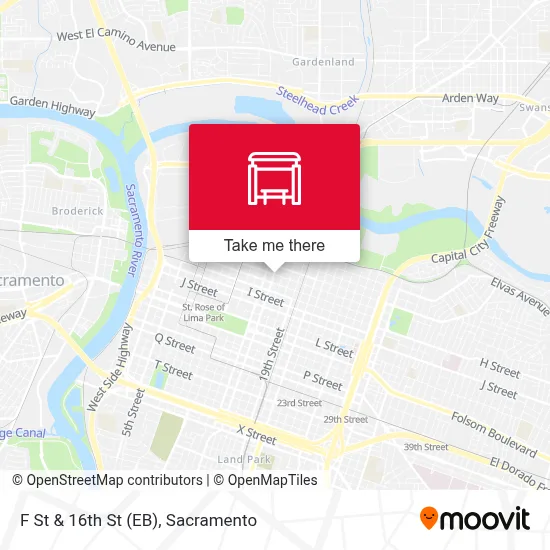 F St & 16th St (EB) map