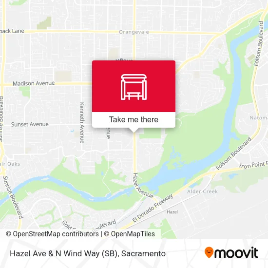 Hazel Ave & N Wind Way (SB) map