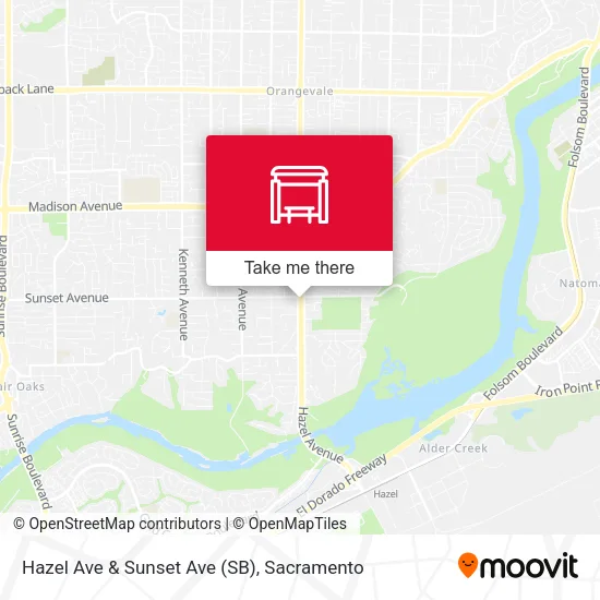 Mapa de Hazel Ave & Sunset Ave (SB)