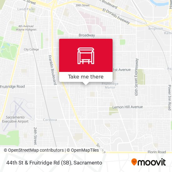 44th St & Fruitridge Rd (SB) map