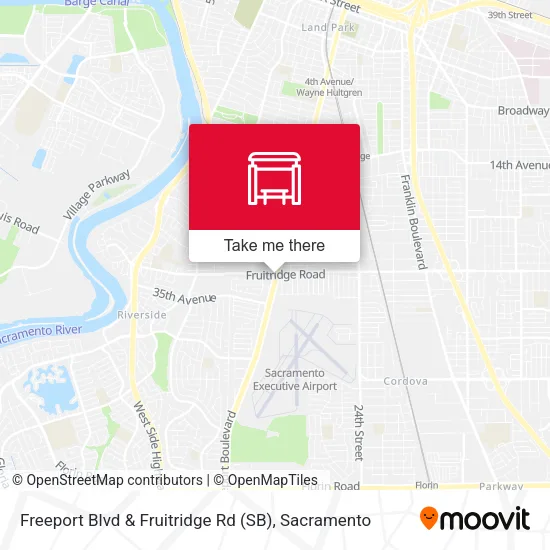 Mapa de Freeport Blvd & Fruitridge Rd (SB)