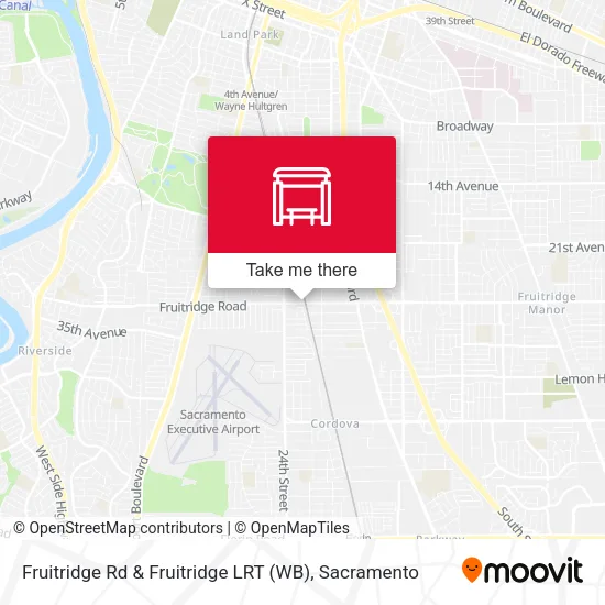 Mapa de Fruitridge Rd & Fruitridge LRT (WB)
